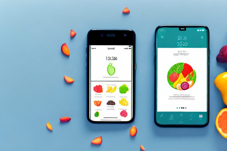 A smartphone displaying a colorful and detailed food journal app