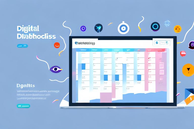 A digital dashboard filled with various productivity tracking tools such as calendars