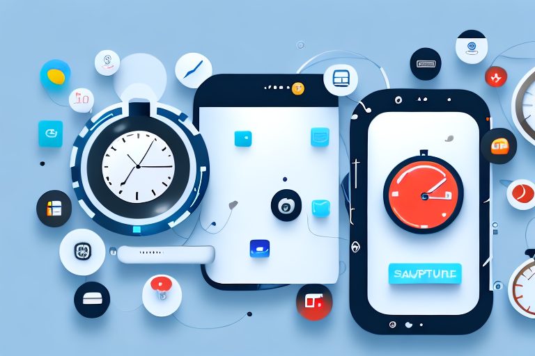 A smartphone with various app icons