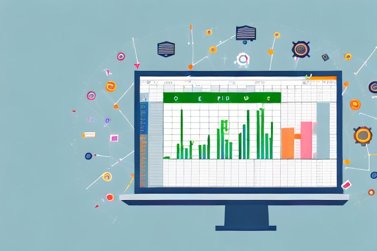 A computer screen displaying an open excel spreadsheet filled with various productivity metrics