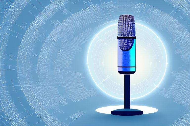 A digital ai assistant represented as a microphone