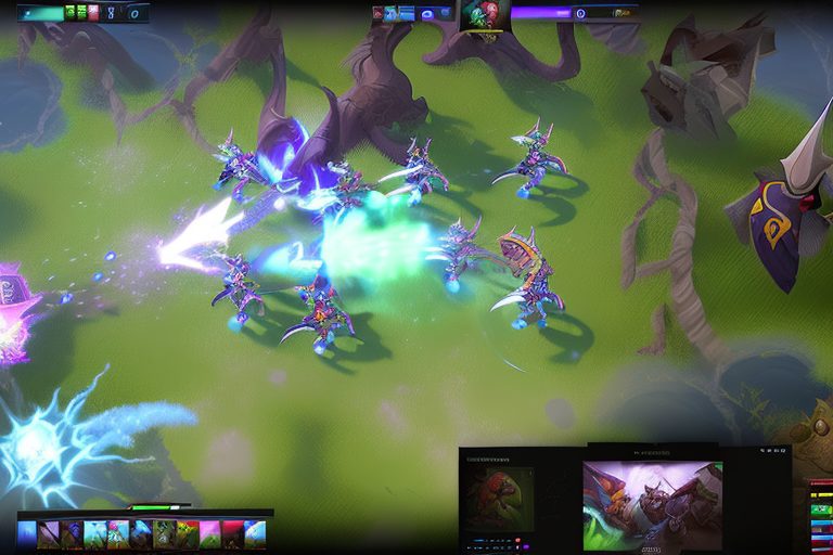 A computer screen displaying a dota 2 game in progress