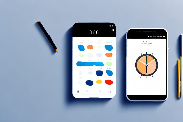 A sleek smartphone displaying a bullet journal app