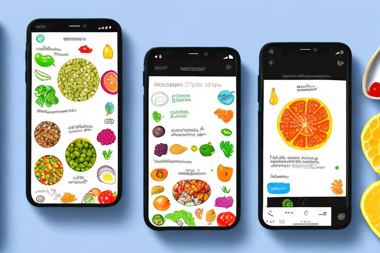 A smartphone displaying a colorful and detailed food journal app