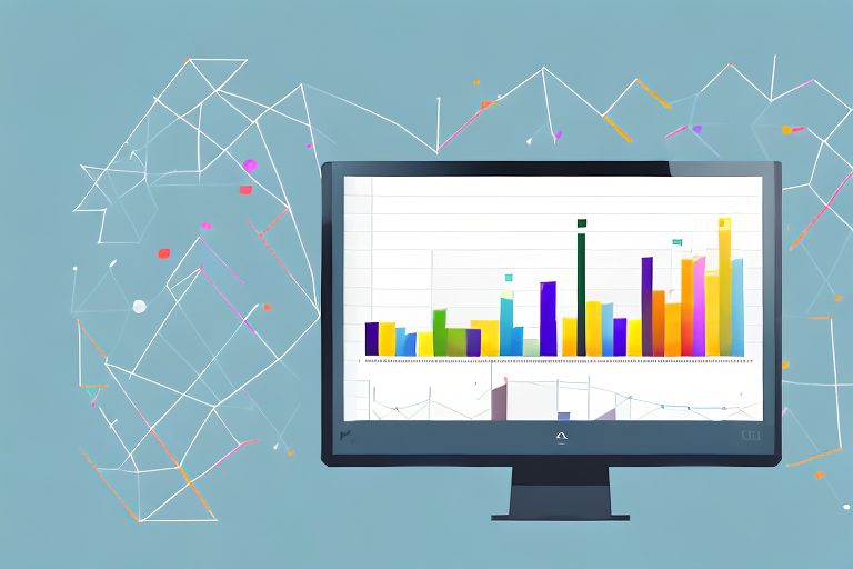 A computer screen showcasing a colorful excel template with various productivity graphs and charts