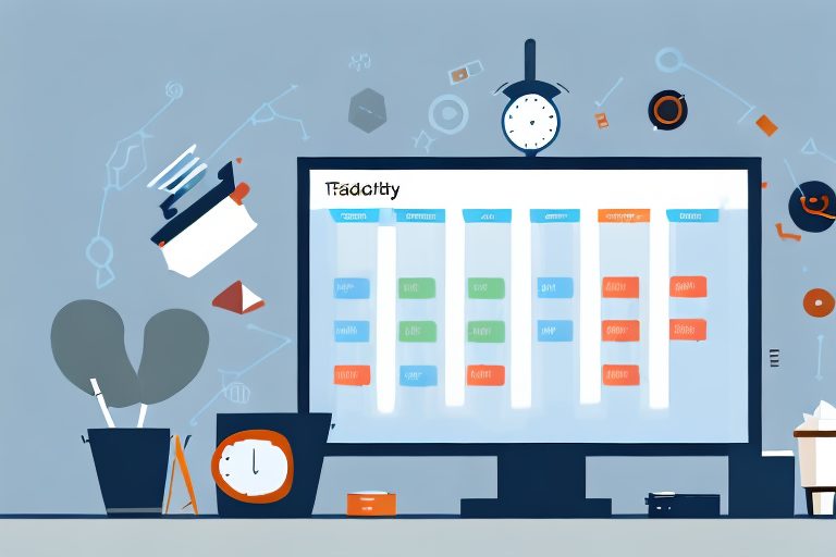 A computer with productivity tracker software on the screen