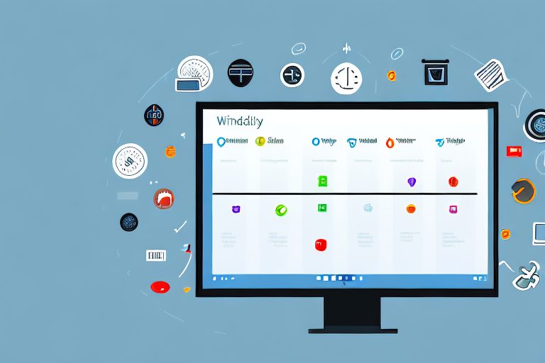 A windows computer screen displaying a dynamic productivity tracker interface