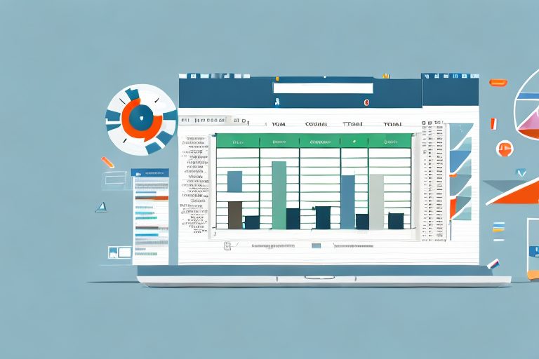 A dynamic excel template filled with various productivity tracking metrics