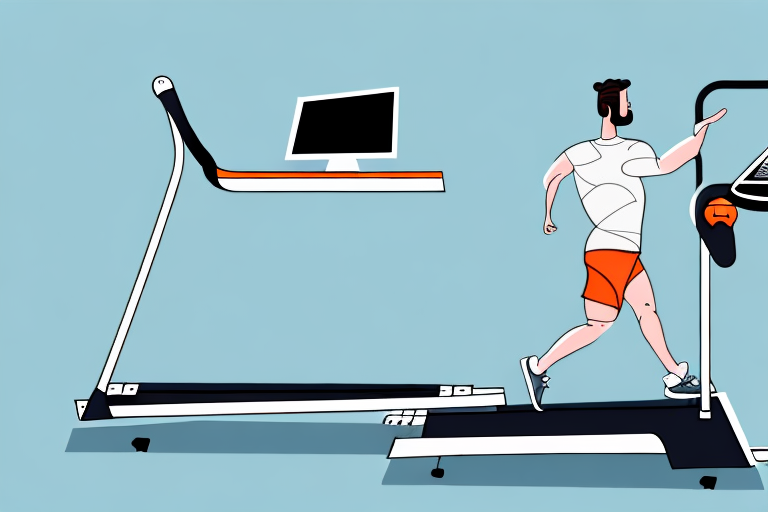 A treadmill with hurdles on it