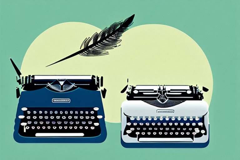 A typewriter amidst a serene