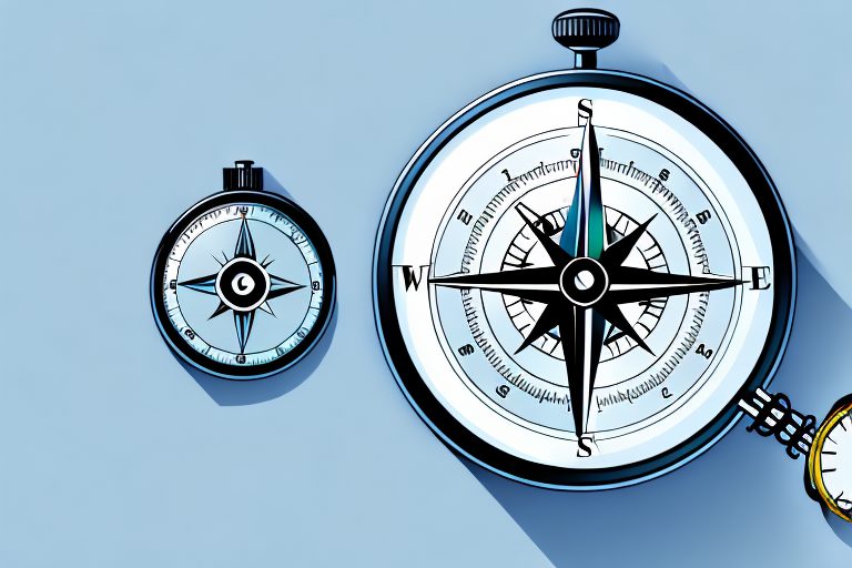 A compass and a stopwatch