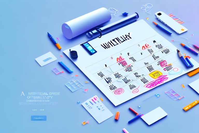 A variety of digital tools like a calendar