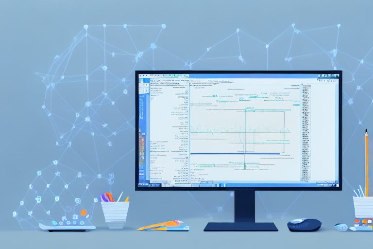 A computer monitor displaying various tools and features of visual studio