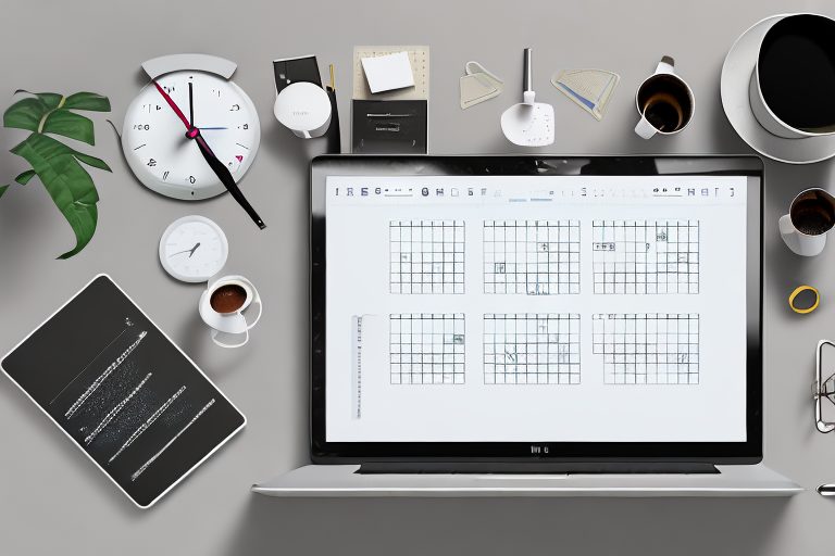 A desk with a variety of productivity tools such as a digital planner