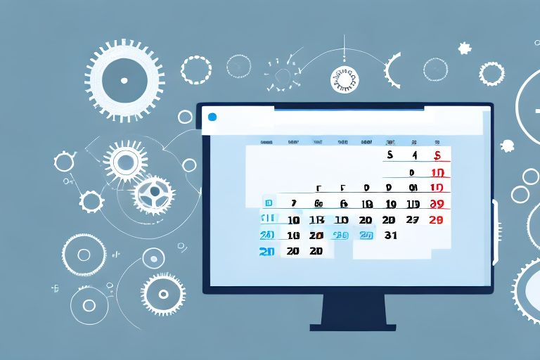 A desktop computer with various productivity tools like a calendar