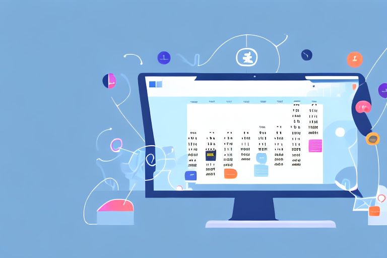 A desktop with a variety of digital tools such as a calendar