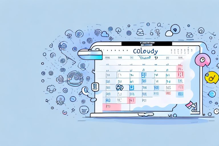 Various digital tools like a calendar