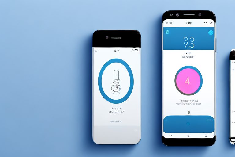 A smartphone displaying a fitness app with various weight loss tracking features like a progress bar