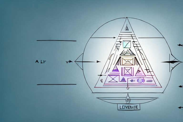 A pyramid divided into different levels