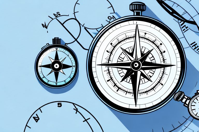 A compass and a stopwatch