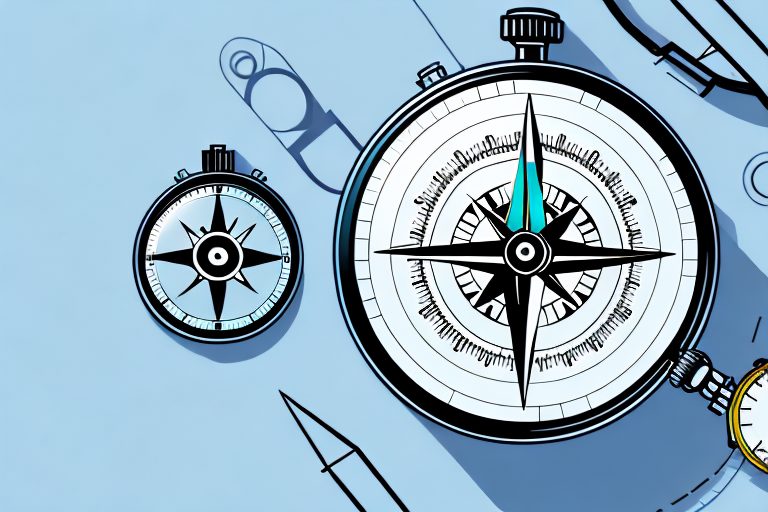 A compass and a stopwatch